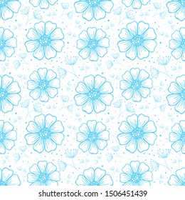 Light green floral seamless pattern. Design element for textile, fabrics, scrapbooking, wallpaper and etc..