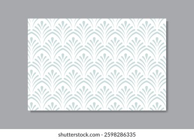 light green floral seamless pattern with white background