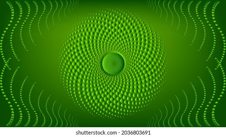 Light green floral wavy abstract background