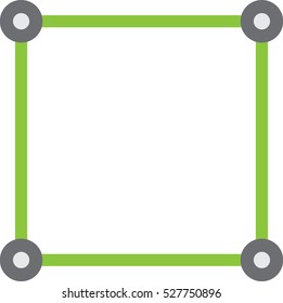 Light green frame with circles on the edges