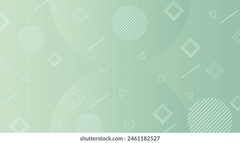 Light green geometric abstract background. Composition of smooth forms. Vector illustration.