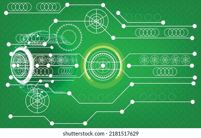diseño de fondo abstracto geométrico de alta tecnología de color verde claro para fondo digital, marco, diseño gráfico, diseño web, papeleo, plantilla, fondo de pantalla 