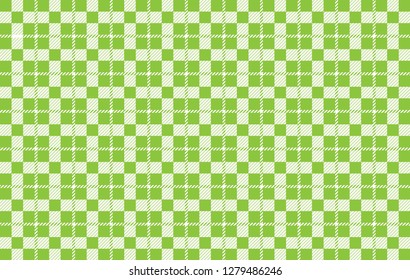 Light green Gingham pattern. Texture from rhombus for - plaid, tablecloths,shirts,dresses,paper,bedding,blankets,quilts and other textile products.Vector illustration. - Vector