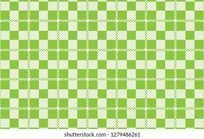 Light green Gingham pattern. Texture from rhombus for - plaid, tablecloths,shirts,dresses,paper,bedding,blankets,quilts and other textile products.Vector illustration. - Vector