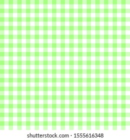 Light Green Gingham pattern. Texture from rhombus/squares for - plaid, tablecloths, clothes, shirts, dresses, paper, bedding, blankets, quilts and other textile products. Vector illustration EPS 10