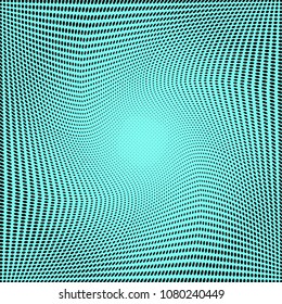 Light green halftone pattern. Gradient polka dots background. Modern vector illustration. Abstract curves. Points backdrop. Dotted spotted pattern. Monochrome template for web design