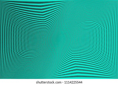 Light green halftone pattern. Gradient polka dots background. Modern vector illustration. Soft curves and lines. Dynamic backdrop. Dotted spotted pattern. Monochrome template for web design, covers