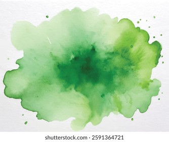 Light green hand painting watercolour stain background
