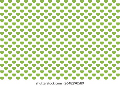 Light Green Heart Pattern Transparent Background