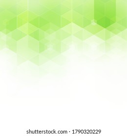 Light green hexagons vector background mosaic. Colorful illustration in abstract style. Hexagonal template for business design.