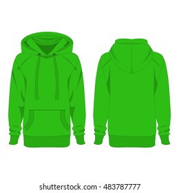 Light green hoodie isolated vector on the white background