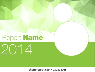 light green horizontal report cover template