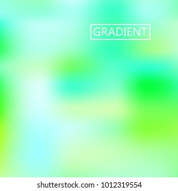 Light green iridescent holographic background. Foil rainbow texture. Abstract soft pastel colors backdrop. Trendy creative vector cosmic gradient. Vibrant print illustration. Creative neon template.
