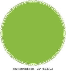 Light Green Lace Round Background – Fresh Ornamental Circle
