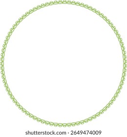 Light Green Lace Round Frame – Fresh Decorative Border