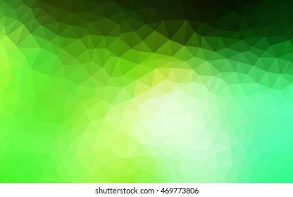 Light green low poly background. Geometric illustration in Origami style with gradient.  The template can be used as a background for cell phones.