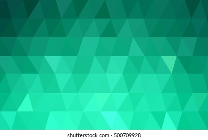Light green low poly background. Modern geometrical abstract illustration with gradient. The best triangular design for your business.