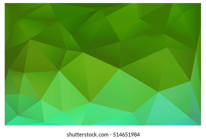 Light Green Low poly crystal background. Polygon design pattern. Low poly vector illustration, low polygon background.