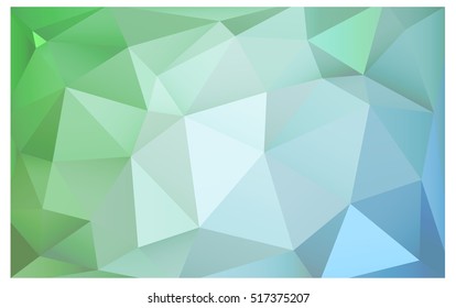 Light Green Low poly crystal background. Polygon design pattern. Low poly vector illustration, low polygon background.