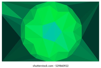 Light Green Low poly crystal background. Polygon design pattern. Low poly vector illustration, low polygon background.