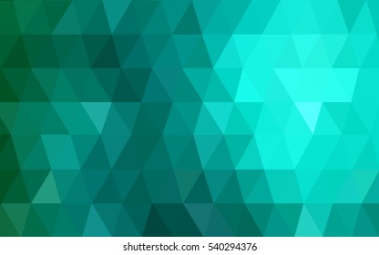 Light Green Low poly crystal background. Polygon design pattern. Low poly vector illustration, low polygon background.