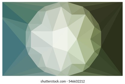 Light Green Low poly crystal background. Polygon design pattern. Low poly vector illustration, low polygon background.