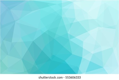 Light Green Low poly crystal background. Polygon design pattern. Low poly vector illustration, low polygon background.