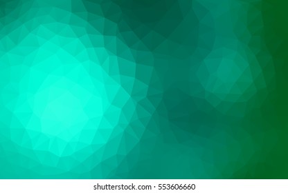 Light Green Low poly crystal background. Polygon design pattern. Low poly vector illustration, low polygon background.