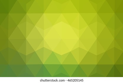 Light green low poly template. Shining illustration, which consist of triangles. The completely new template can be used for your brand book.