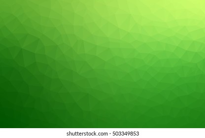 Light green low poly template. Shining illustration, which consist of triangles. Triangular pattern for your business design.