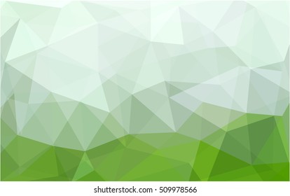 Light green low poly template. Modern geometrical abstract illustration with gradient. The template can be used as a background for cell phones.