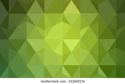 Light green low poly template. Shining colored illustration in a brand-new style. A new texture for your design.