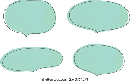 Vector de burbujas de discurso de color menta verde claro
