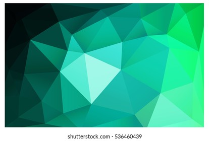 Light Green modern geometrical abstract background. Texture, seamless background. Geometric background in Origami style with gradient. 