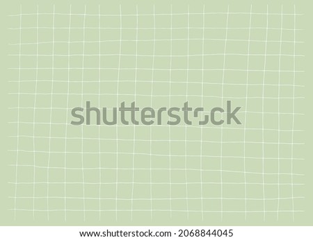 Light green, olive color grid background. Modern vector hand drawn backdrop.