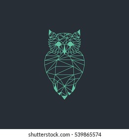 Light green origami owl vector design