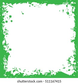 Light green original grunge square vector borders