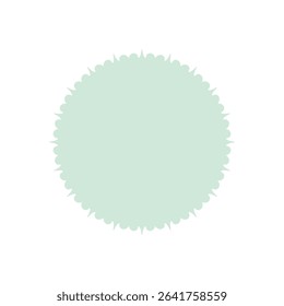 Light green ornamental round pattern on white background. Card template design. Vector illustration.