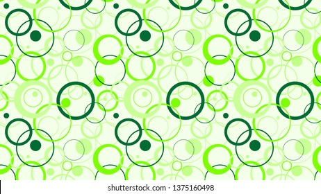 Light Green Overlapping Circles Pattern Background