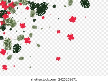 Light Green Palm Background Transparent Vector. Philodendron Silhouette Backdrop. Yellow Tree. Beauty Design. Green Artwork Frame.