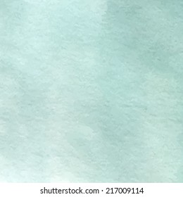 Light green paper texture of watercolour painting. Hand drawn vector illustration.