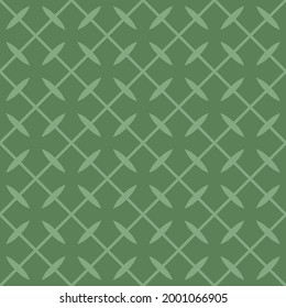 Light green pattern on dark green background. Seamless design.