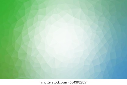 Light Green Pattern. Seamless triangular template. Geometric sample. Repeating routine with triangle shapes. Seamless texture for your design. Pattern can be used for background.
