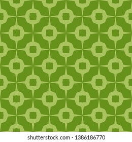 Light green patterns on green background. Seamless pattern. Abstract vector.