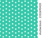 light green polka dots on green turquoise background vector 