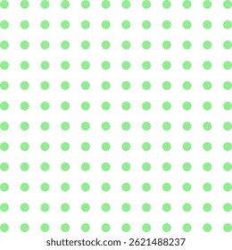 Light green polka dots pattern on white background