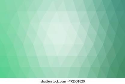 Light green polygon abstract background. Modern geometrical abstract illustration with gradient. A new texture for your design.