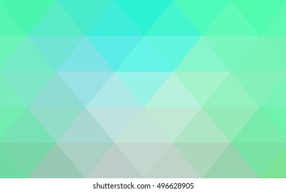 Light green polygon abstract template. Colorful abstract illustration with gradient. The textured pattern can be used for background.
