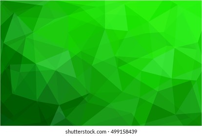Light green polygon abstract template. A vague abstract illustration with gradient. The elegant pattern can be used as part of a brand book.