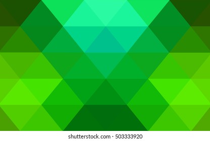 Light green polygon abstract template. Glitter abstract illustration with an elegant design. The template can be used as a background for cell phones.